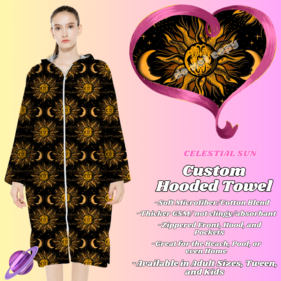 CELESTIAL SUN- HOODED TOWEL- PREORDER CLOSING 4/27