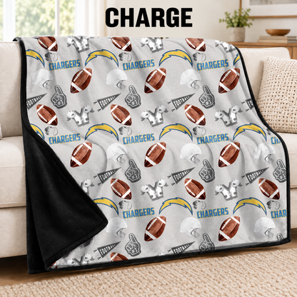 CHARGE-FOOTBALL SOFT BLACK THROW-PREORDER CLOSING 9/30