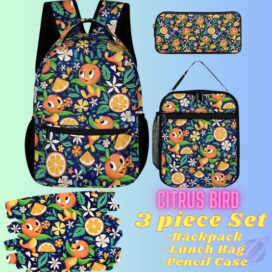 CITRUS BIRD-3 PIECE BACKPACK SET-PREORDER CLOSING 7/3