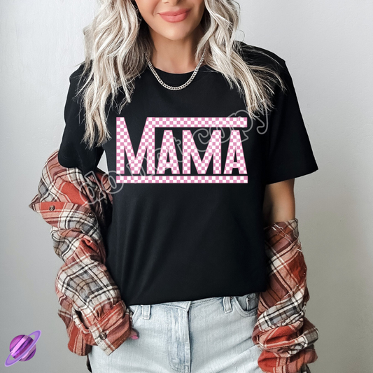 MAMA CHECKERED PINK TEE