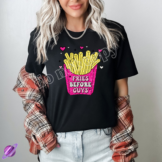 FRIES BEFORE GUYS TEE