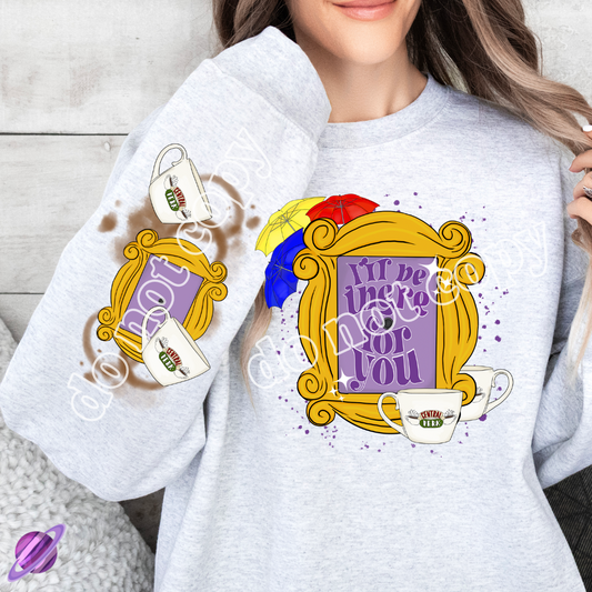THERE FOR YOU W/ SLEEVE PRINT CREWNECK SWEATSHIRT