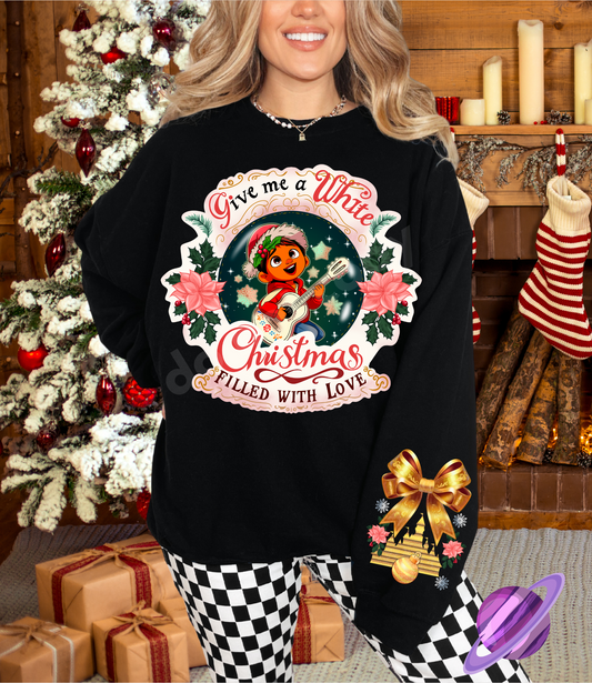 COCO HOLIDAY- CREWNECK SWEATSHIRT  W/ SLEEVE PRINT