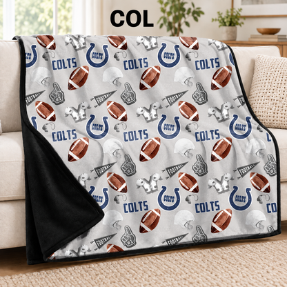 COL-FOOTBALL SOFT BLACK THROW-PREORDER CLOSING 9/30