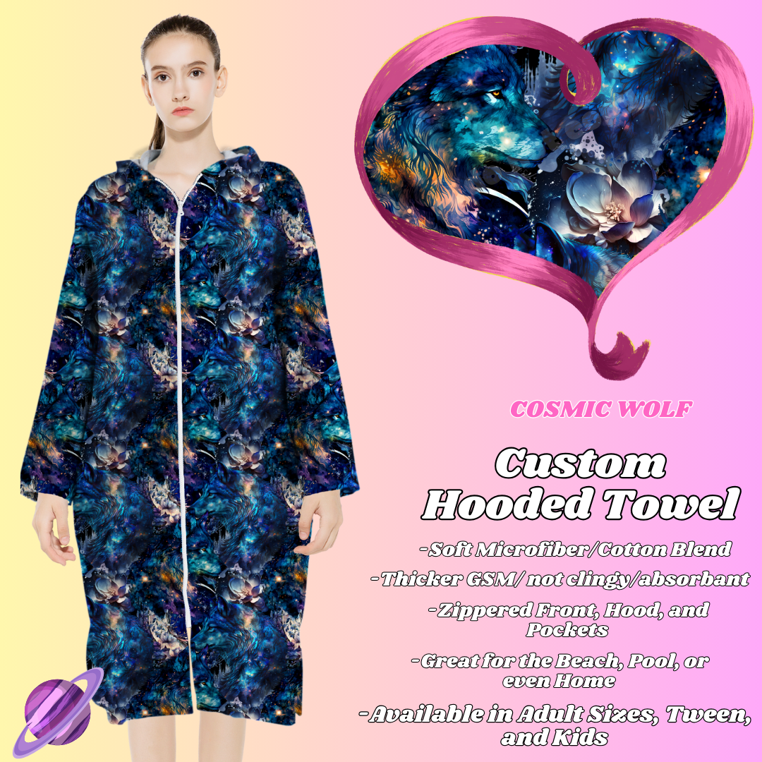 COSMIC WOLF- HOODED TOWEL- PREORDER CLOSING 4/27