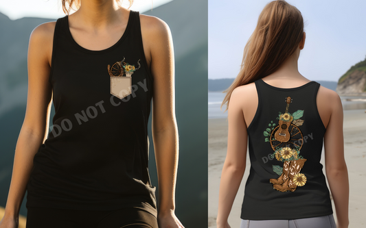 COUNTRY POCKET TANK DOUBLE SIDED