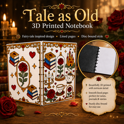 TALE AS OLD- 3D PRINTED REFILLABLE NOTEBOOK
