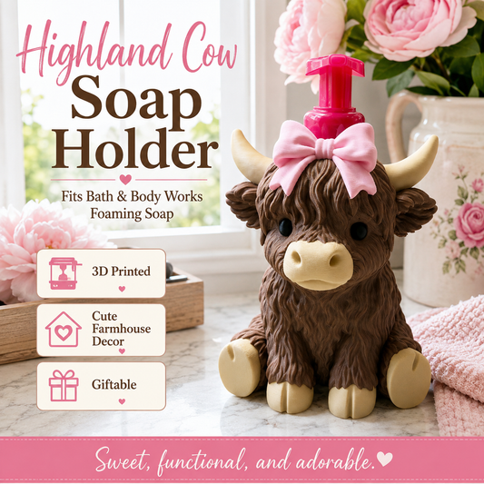 HIGHLAND COW SOAP HOLDER- 3D PRINTED
