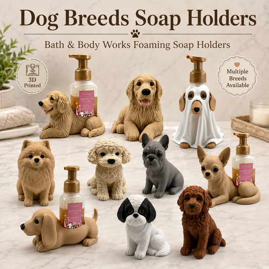 DOG BREEDS SOAP HOLDER- 3D PRINTED