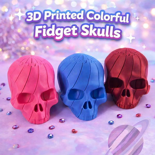 COLORFUL FIDGET SKULL- 3D PRINTED – GCLLC DROP SHIPPING