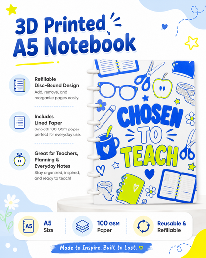 JUST AS SANE NOTEBOOK- 3D PRINTED REFILLABLE NOTEBOOK