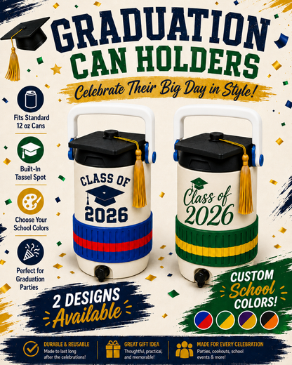GRADUATION-3D PRINTED CUSTOM 12 OUNCE CAN HOLDERS