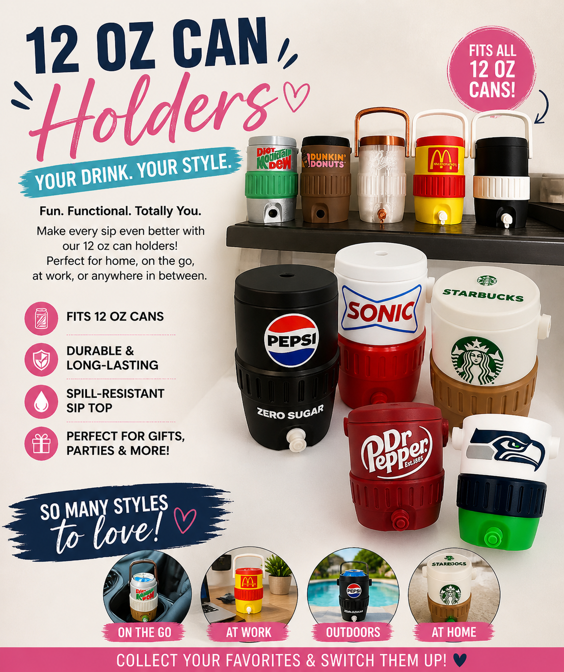 BOY JESTER-3D PRINTED CUSTOM 12 OUNCE CAN HOLDERS