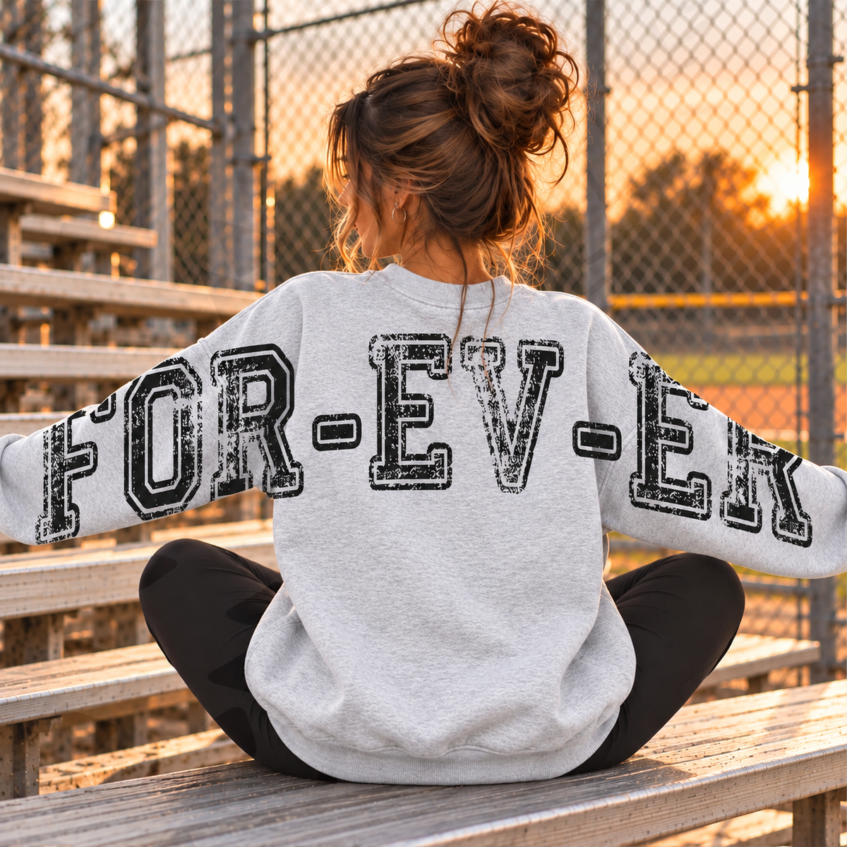 FOREVER BIG BACK DOUBLE SIDED SWEATSHIRT