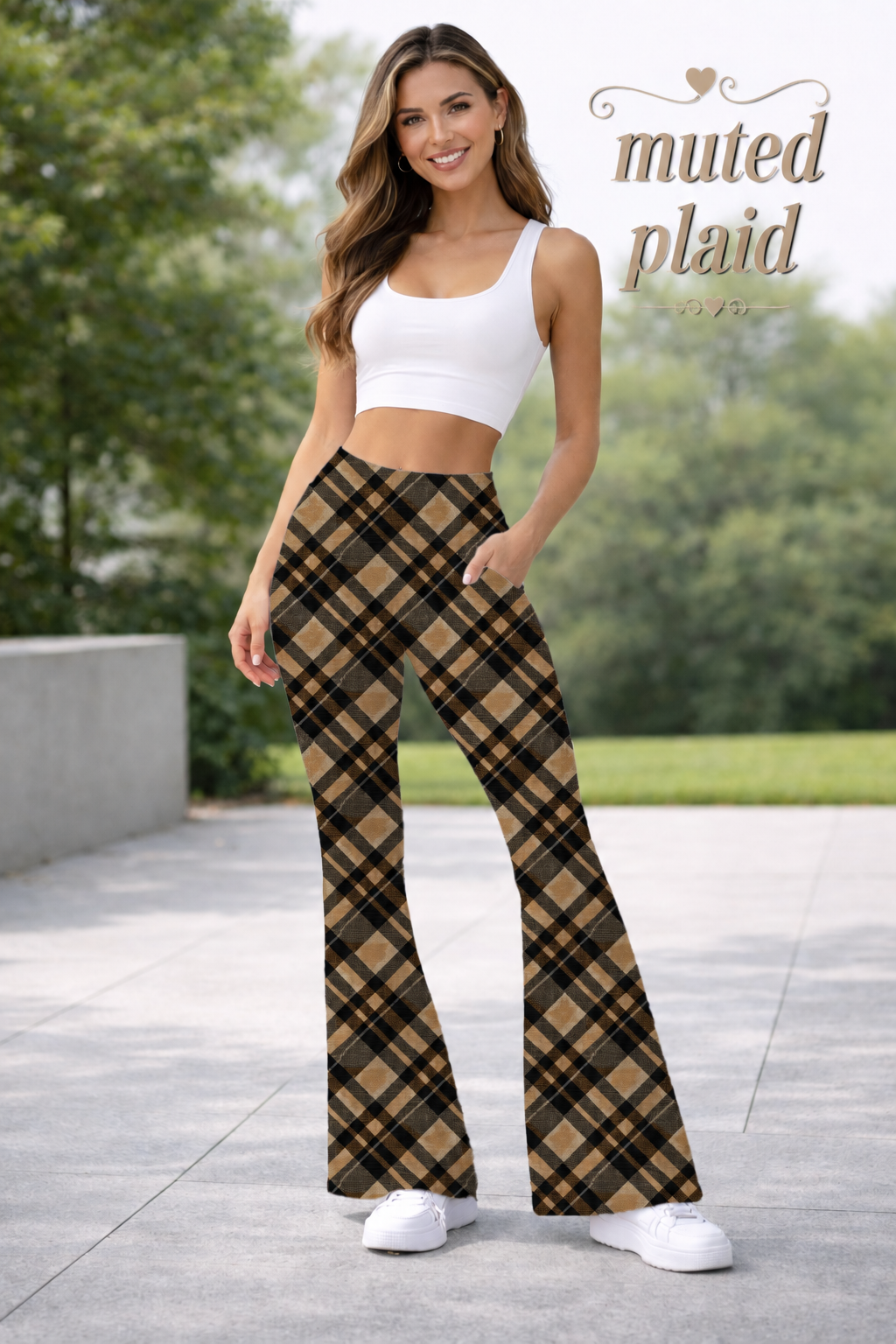 MUTED PLAID-YOGA FLARE PREORDER- CLOSING 9/14