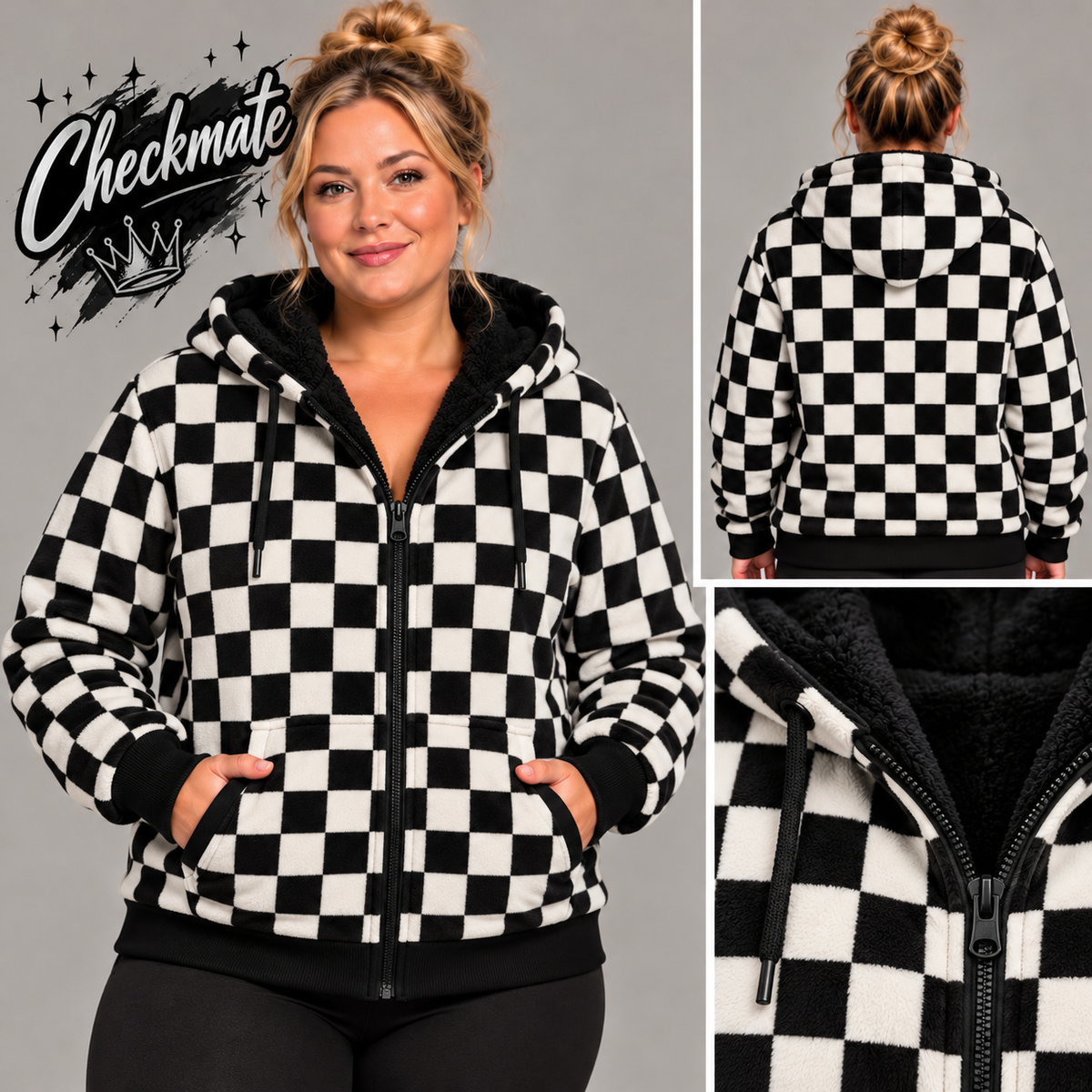 Checkmate-FLEECE LINED HOODED JACKET-PREORDER CLOSING 11/9