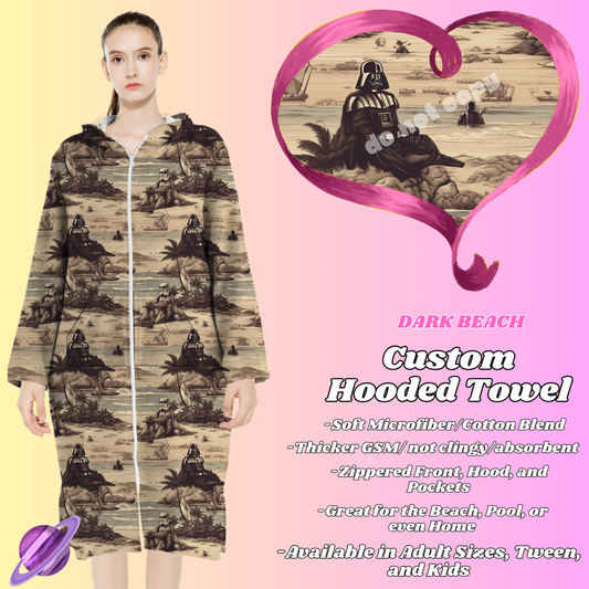DARK BEACH- HOODED TOWEL- PREORDER CLOSING 4/27