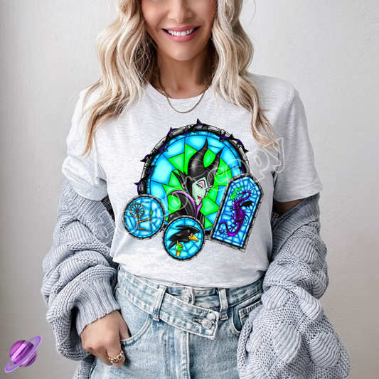 DARK FAIRY - STAINED GLASS -UNISEX TEE ADULTS/KIDS