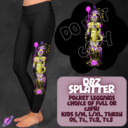 DBZ SPLATTER - 4 STYLES OF BOTTOMS-PREORDER CLOSING 1/21