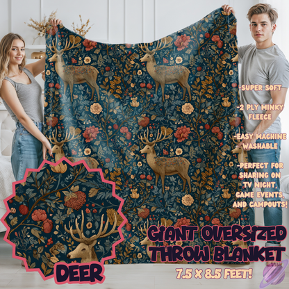 DEER - OVERSIZED THROW BLANKET