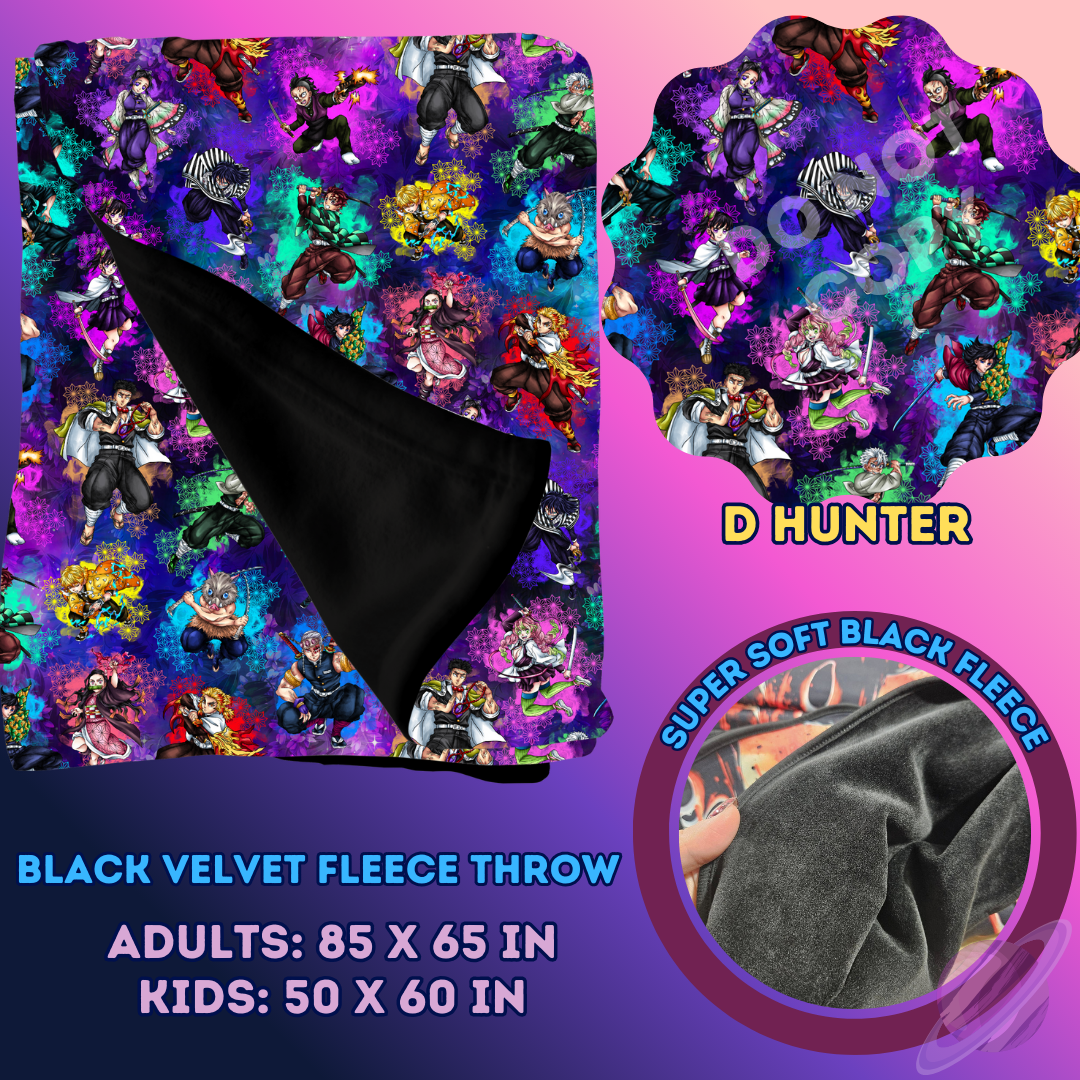 D HUNTER- SOFT BLACK FLEECE THROW 13-PREORDER CLOSING 1/14