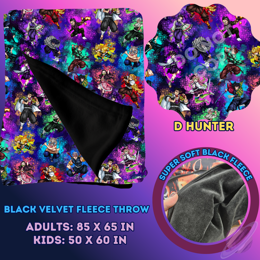 D HUNTER- SOFT BLACK FLEECE THROW 13-PREORDER CLOSING 1/14