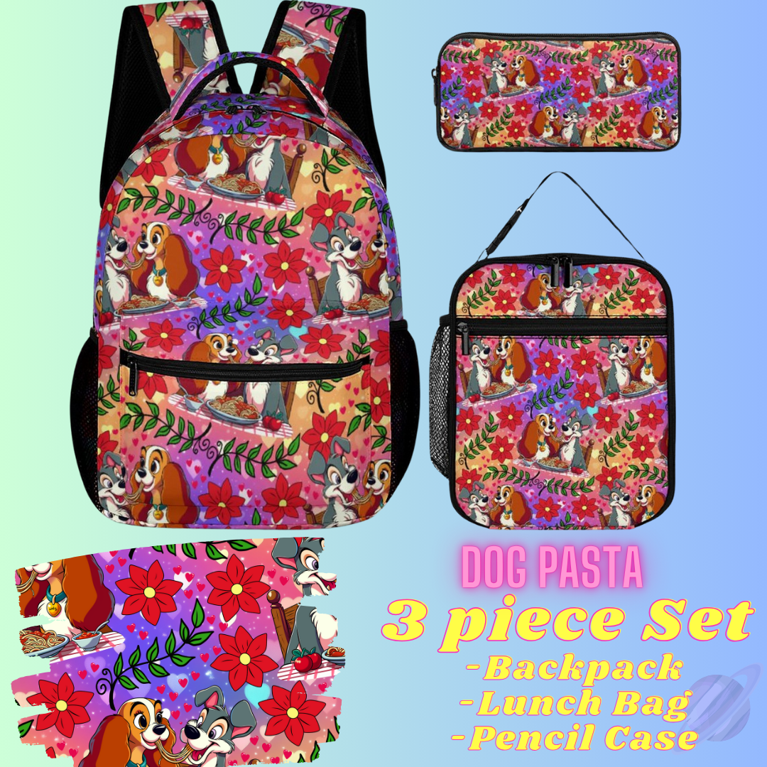 DOG PASTA-3 PIECE BACKPACK SET-PREORDER CLOSING 7/3