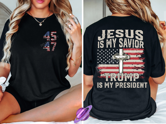 JESUS SAVIOR PRES-DOUBLE SIDED TEE