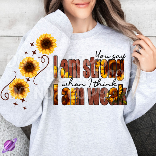 STRONG WEAK CREWNECK SWEATSHIRT W/ SLEEVE