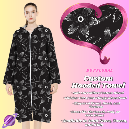 DOT FLORAL- HOODED TOWEL- PREORDER CLOSING 4/27