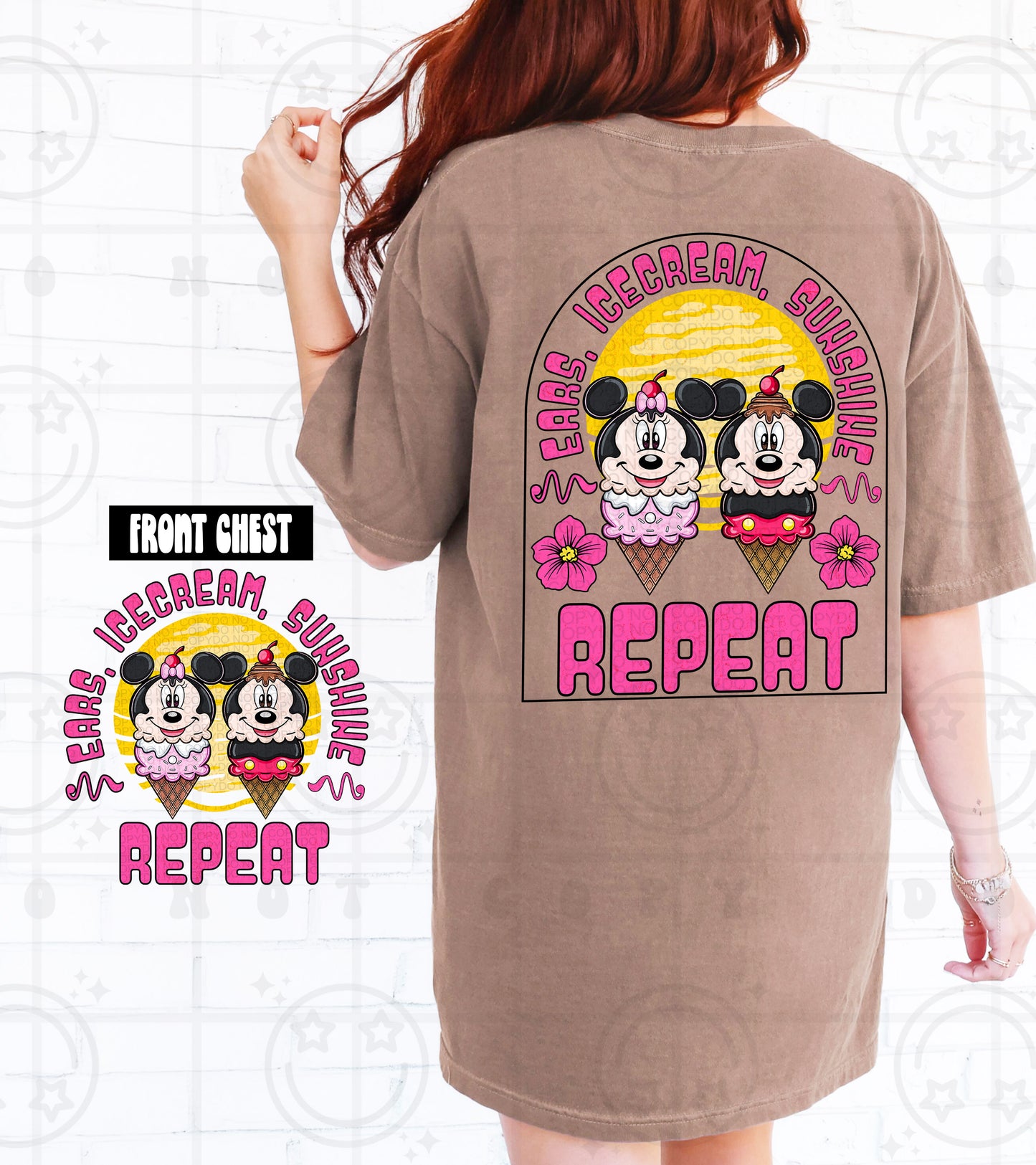 ICE CREAM EARS-DOUBLE SIDED TEE