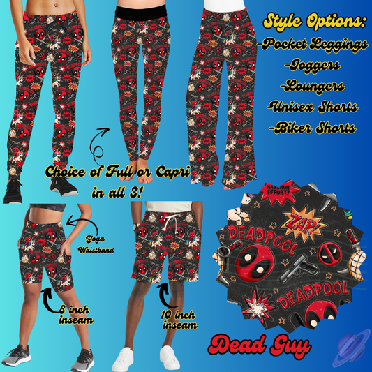 DEAD GUY - LEGGING/JOGGER/LOUNGER/SHORTS - BATCH 100 PREORDER CLOSING 1/20