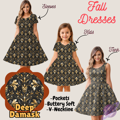 DEEP DAMASK- FALL DRESS PREORDER- CLOSING 9/12
