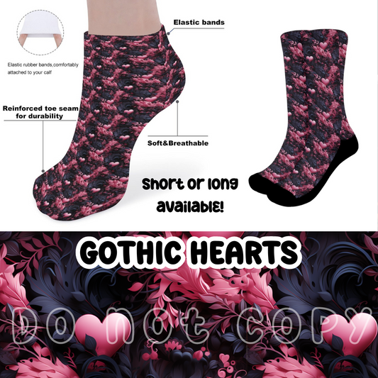 GOTHIC HEARTS - CUSTOM PRINTED SOCKS ROUND 2