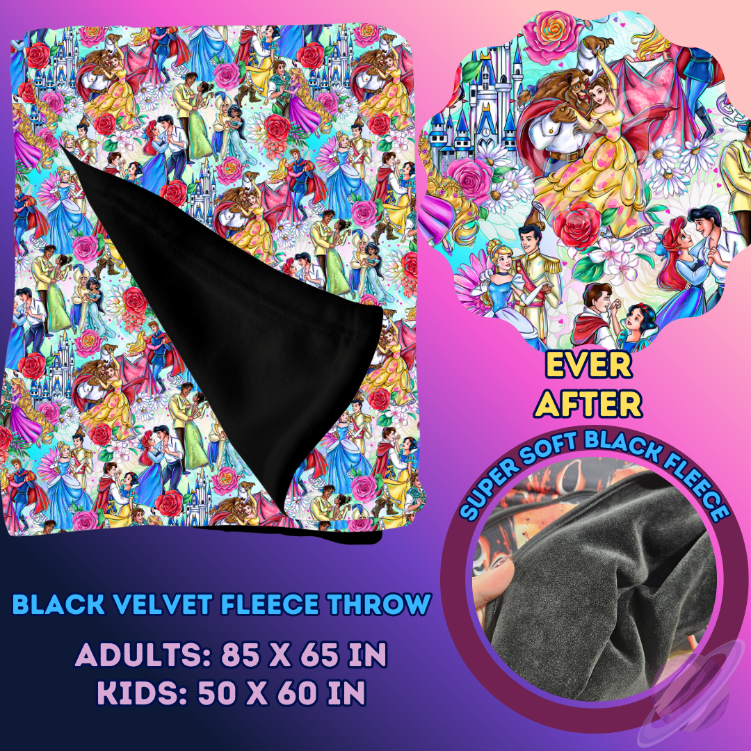 EVER AFTER- SOFT BLACK FLEECE THROW 13-PREORDER CLOSING 1/14