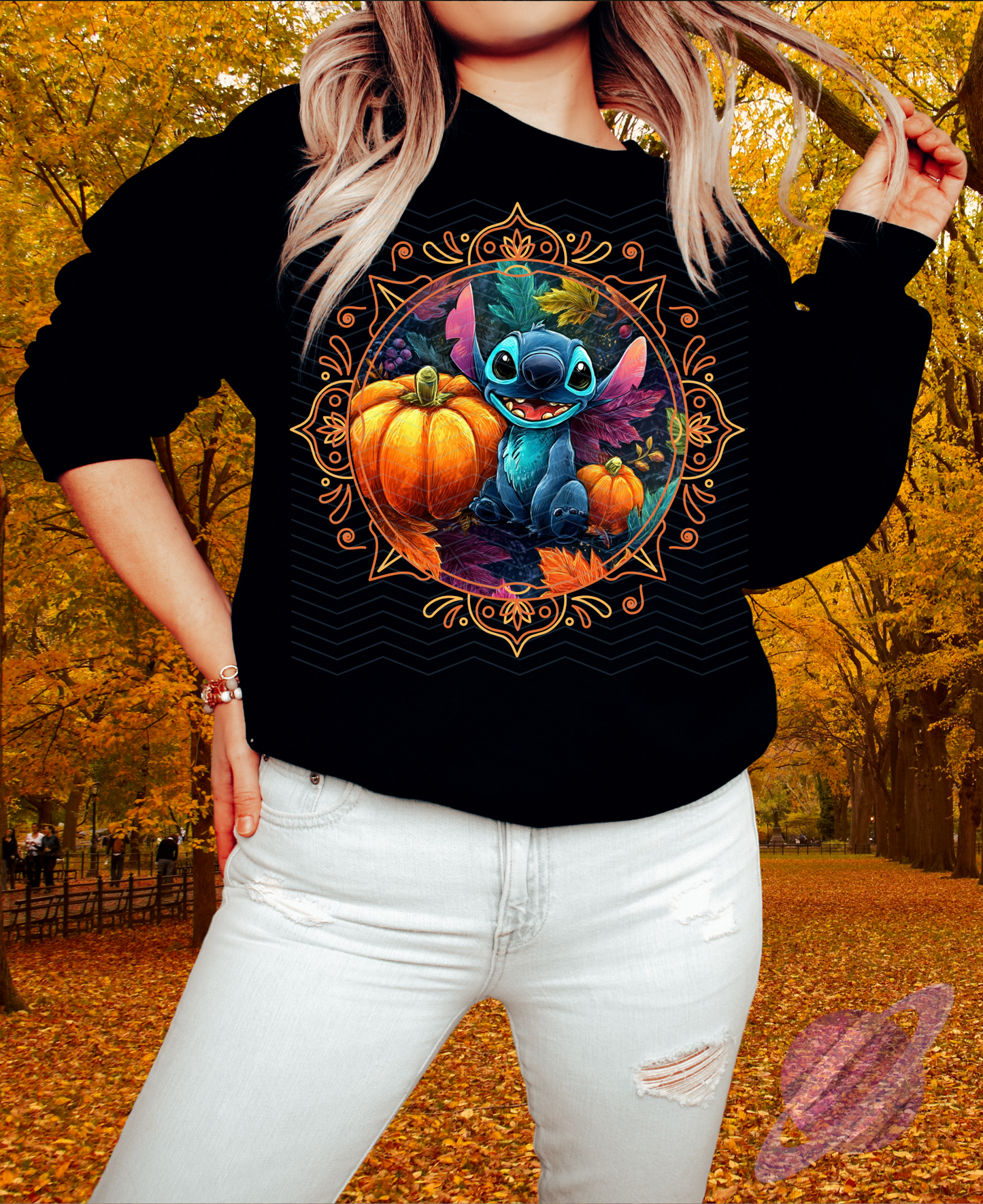 FALLING LEAVES-FALL ALIEN-CREWNECK SWEATSHIRT