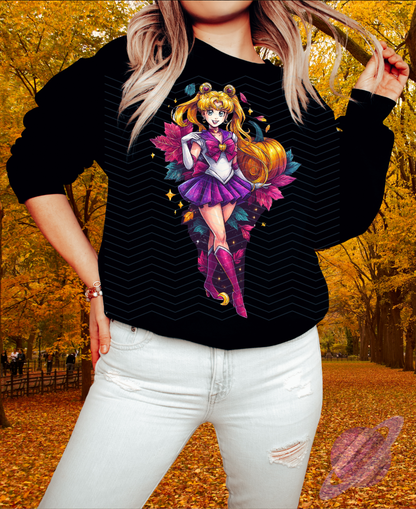 FALLING LEAVES-FALL MOON-CREWNECK SWEATSHIRT