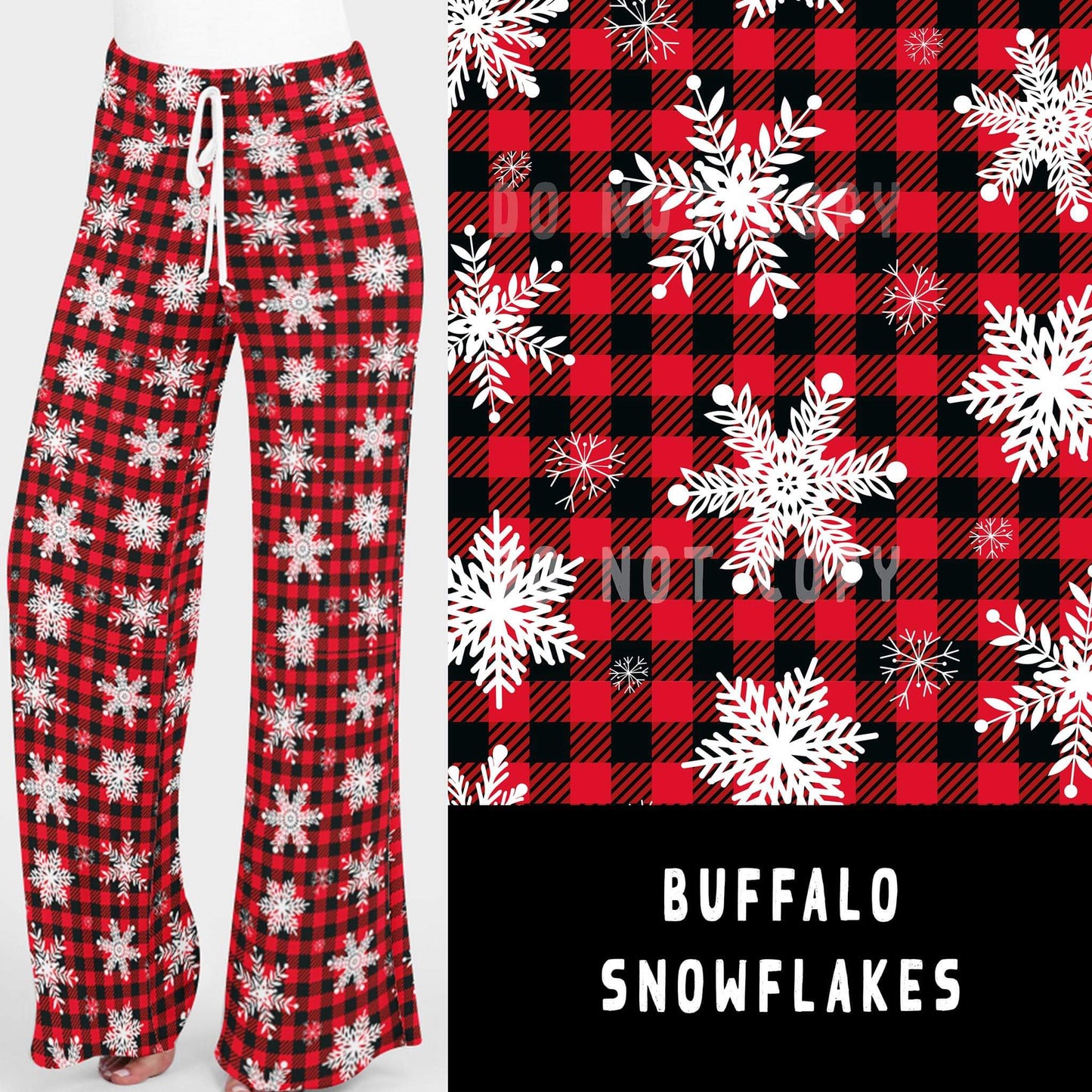 Holiday LOUNGER RUN-Buffalo Snowflakes lounger