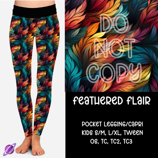 FEATHERED FLAIR - THANKFUL MINI - LEGGING/CAPRI PREORDER CLOSING 9/6