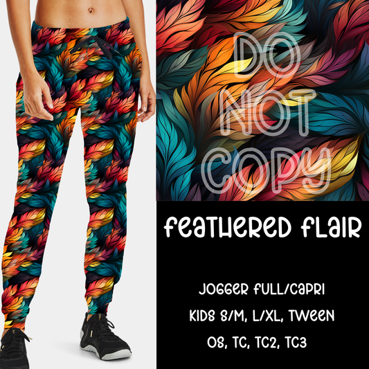 FEATHERED FLAIR - THANKFUL MINI - JOGGER /CAPRI PREORDER CLOSING 9/6