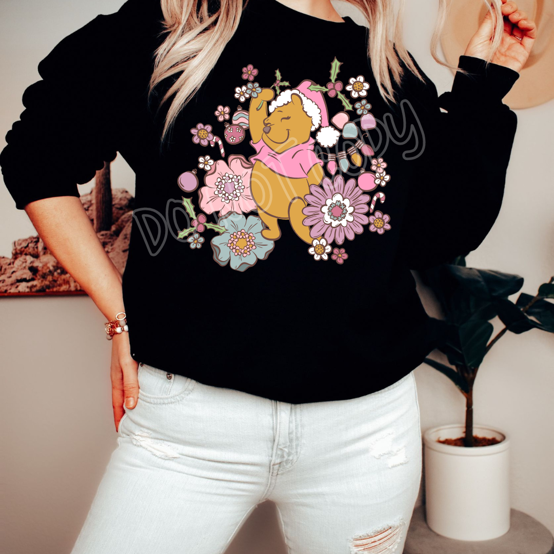 FLORAL BEAR - HOLIDAY RUN 2 - UNISEX HOODIE/SWEATER ADULTS/KIDS