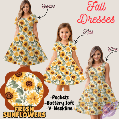 FRESH SUNFLOWERS- FALL DRESS PREORDER- CLOSING 9/12