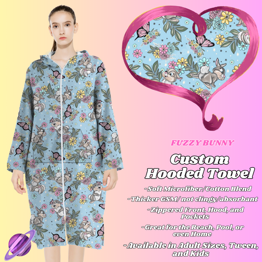 FUZZY BUNNY- HOODED TOWEL- PREORDER CLOSING 4/27