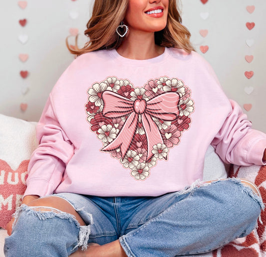 FLORAL HEART SWEATSHIRT