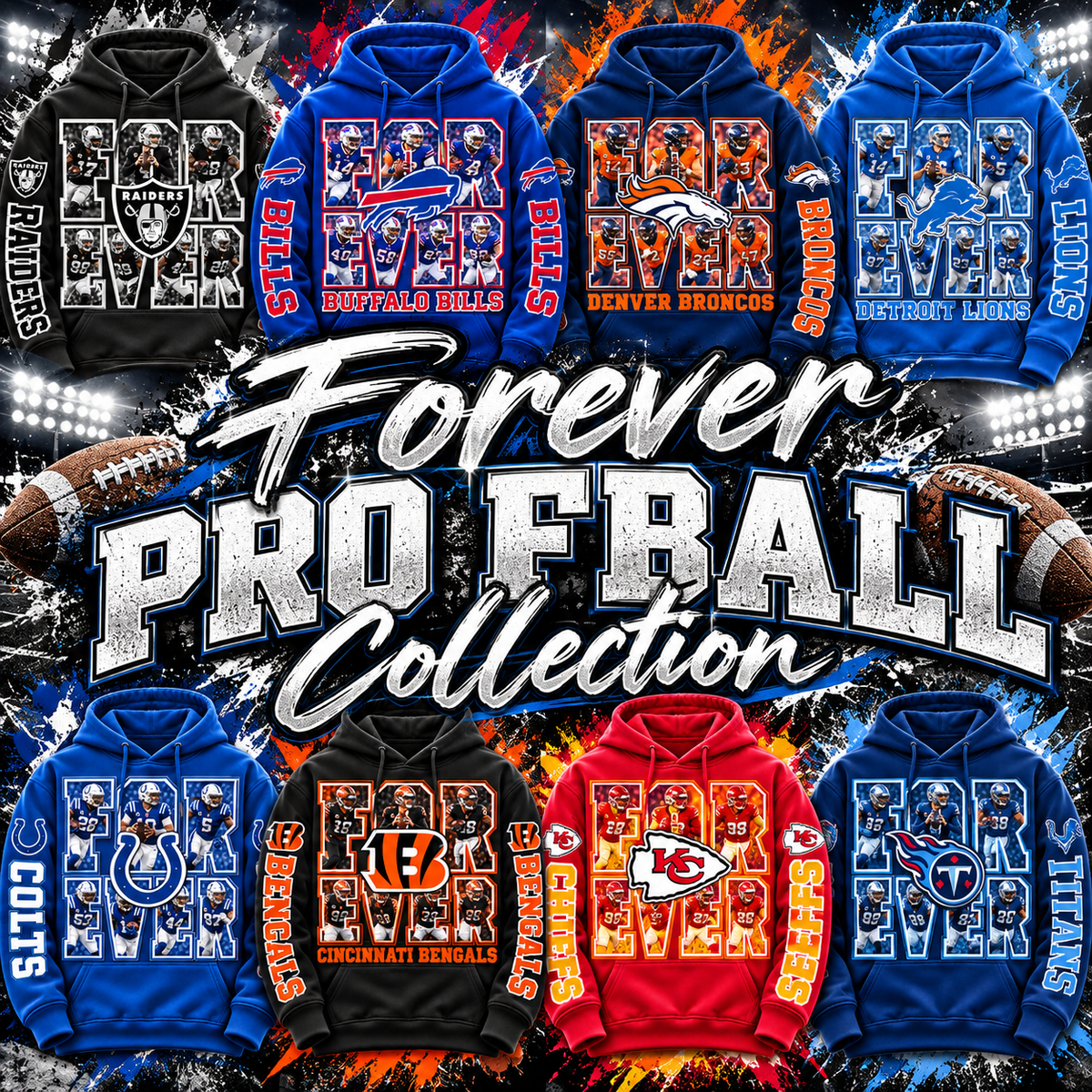FOREVER PRO FB HOODIE W/ SLEEVE PRINT GROUP 3