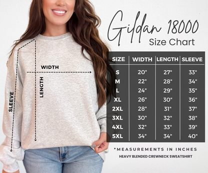 BOOK AND HEART CREWNECK SWEATSHIRT W/ SLEEVE PRINT