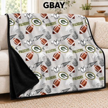 GBAY-FOOTBALL SOFT BLACK THROW-PREORDER CLOSING 9/30
