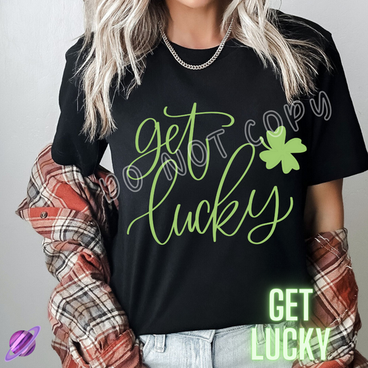 GET LUCKY - LETS GET LUCKY RUN -UNISEX TEE ADULTS/KIDS