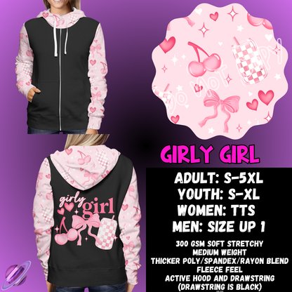 GIRLY GIRL - ZIP UP HOODIE OUTFIT RUN PREORDER CLOSES 1/26