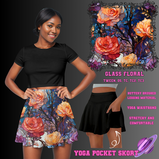GLASS FLORAL-SKORT 4 PREORDER CLOSING 2/13